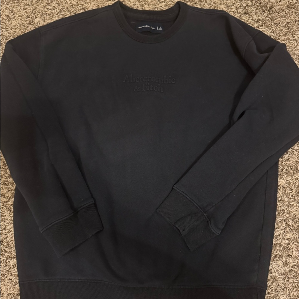 Abercrombie & Fitch Men's Black Crewneck Sweater